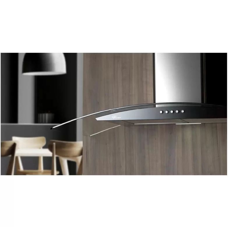 CoifadeParedeFischer90cmTalentFitInox220Volts