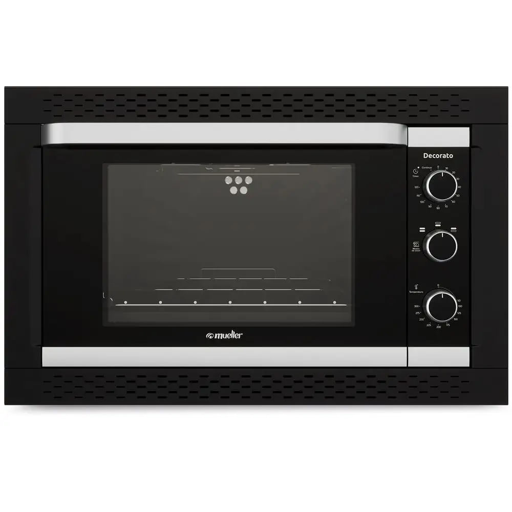 Forno 44l de Embutir Mueller Preto - Elétrico - Decorato - 220v - 601118004