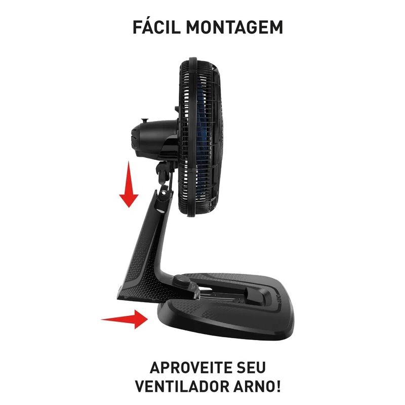 VentiladorArnoXtremeForceBreeze40cmMesaPretoVB40–127Volts