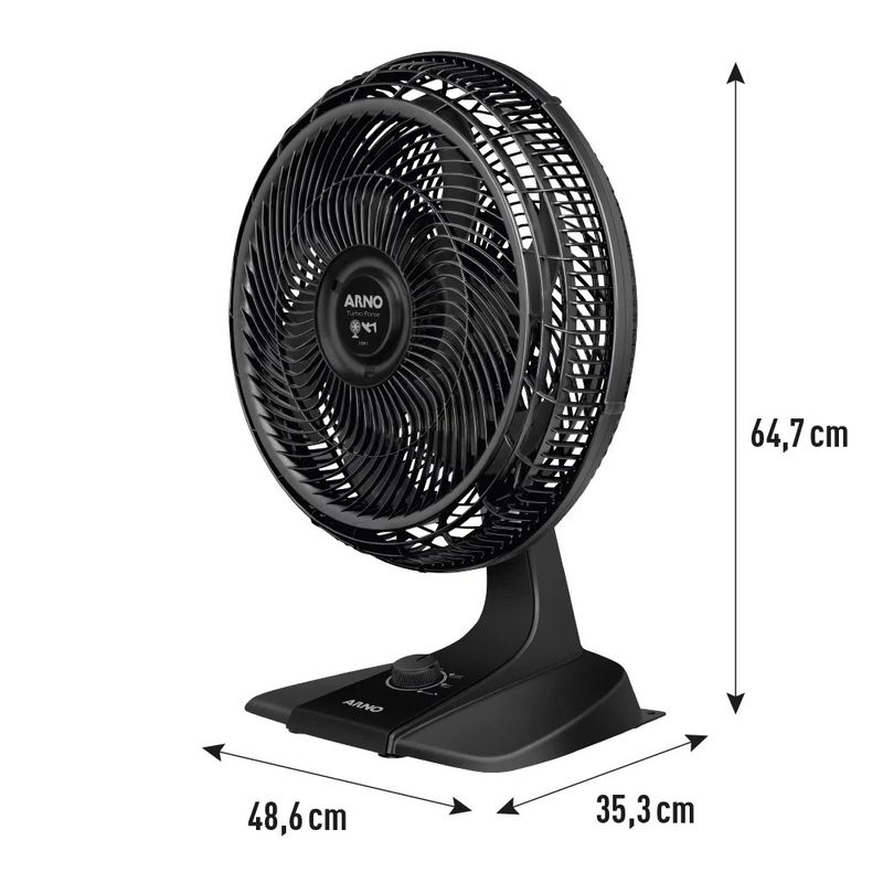 VentiladorArno2em1TurboForcePretoVF42–220Volts