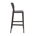 Conjuntode4CadeirasPlasticasTramontinaSafiraAltaBaremPolipropilenoeFibradeVidroMarron