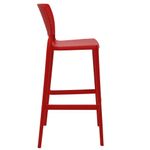 Conjuntode4CadeirasPlasticasTramontinaSafiraAltaBaremPolipropilenoeFibradeVidroVermelho