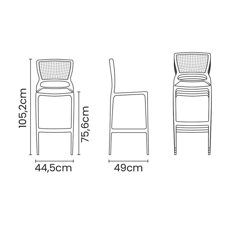Conjunto-de-4-Cadeiras-Plasticas-Tramontina-Safira-Alta-Bar-em-Polipropileno-e-Fibra-de-Vidro-Vermelho