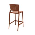 Conjuntode4CadeirasPlasticasTramontinaSafiraAltaResidenciaemPolipropilenoeFibradeVidroTerracotaInativo