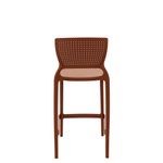 Conjuntode4CadeirasPlasticasTramontinaSafiraAltaResidenciaemPolipropilenoeFibradeVidroTerracotaInativo