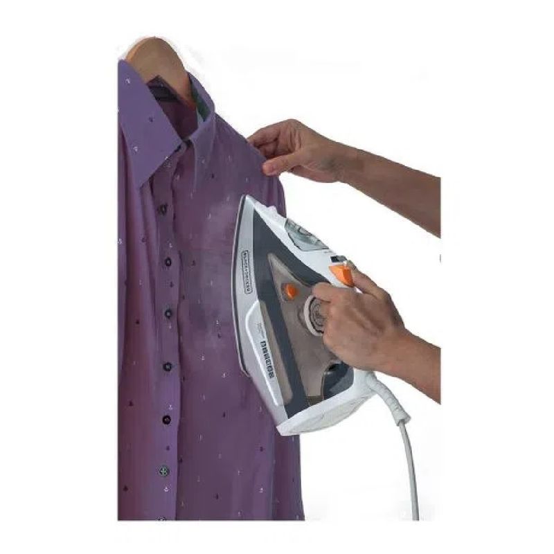 Ferro-a-Seco-Black-Decker-Com-reservatorio-de-470ml-cinza-E-Laranja-FX3100-B2---220-Volts