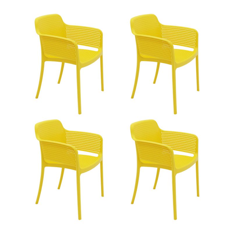 Conjunto-de-4-Cadeira-Tramontina-Vanda-Amarelo