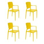 Conjunto-de-4-Cadeiras-Plasticas-Tramontina-Safira-em-Polipropileno-e-Fibra-de-Vidro-com-Bracos-Amarelo