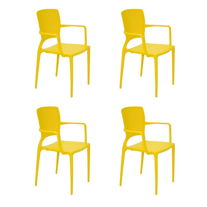 Conjunto-de-4-Cadeiras-Plasticas-Tramontina-Safira-em-Polipropileno-e-Fibra-de-Vidro-com-Bracos-Amarelo