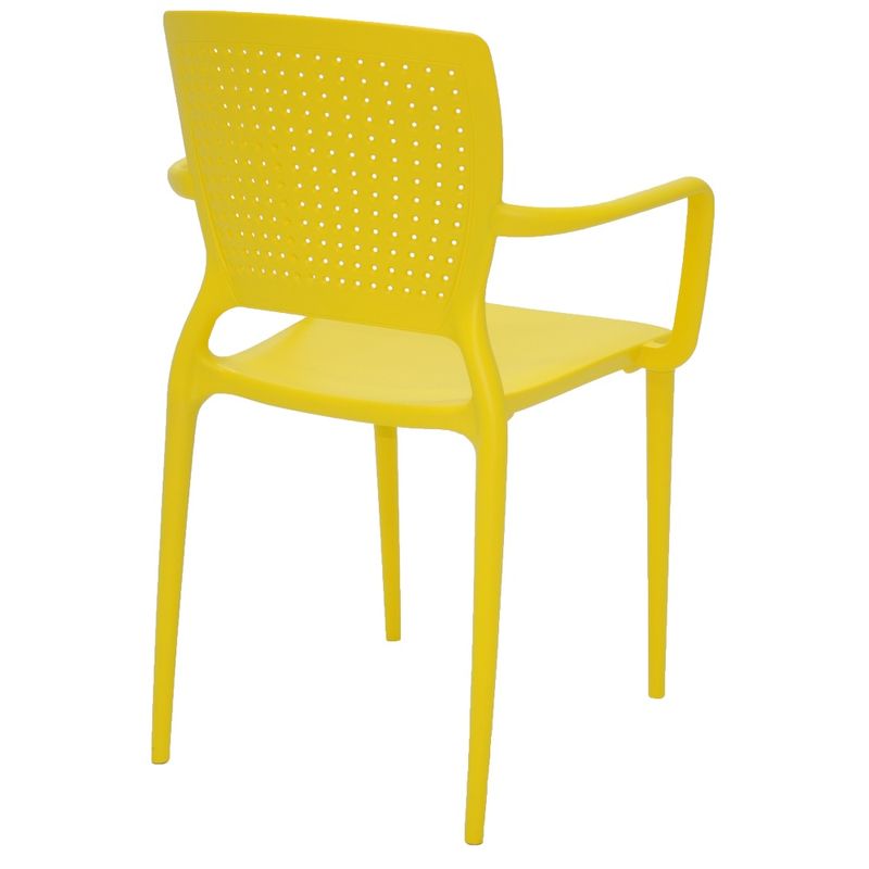 Conjunto-de-4-Cadeiras-Plasticas-Tramontina-Safira-em-Polipropileno-e-Fibra-de-Vidro-com-Bracos-Amarelo