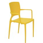 Conjunto-de-4-Cadeiras-Plasticas-Tramontina-Safira-em-Polipropileno-e-Fibra-de-Vidro-com-Bracos-Amarelo