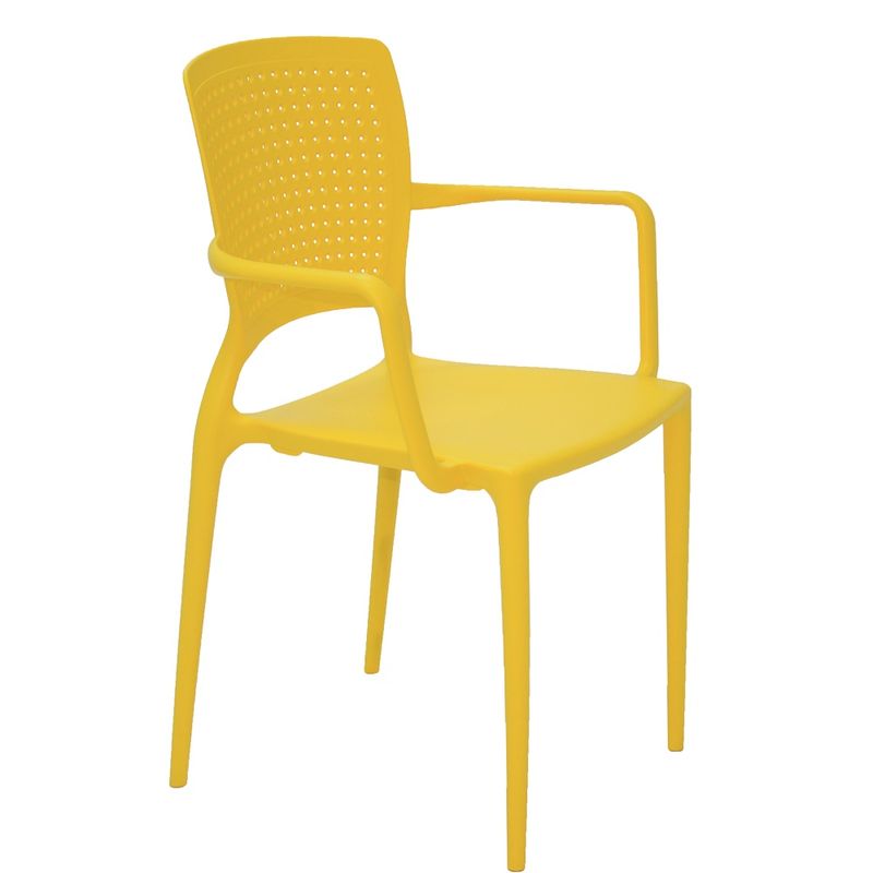 Conjunto-de-4-Cadeiras-Plasticas-Tramontina-Safira-em-Polipropileno-e-Fibra-de-Vidro-com-Bracos-Amarelo
