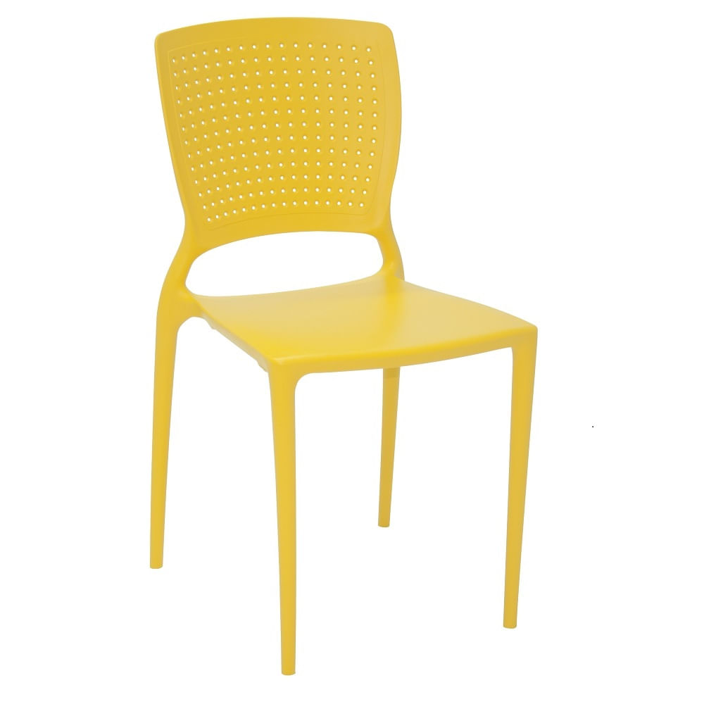 Conjunto-de-4-Cadeiras-Plasticas-Tramontina-Safira-em-Polipropileno-e-Fibra-de-Vidro-Amarela-