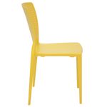 Conjuntode4CadeirasPlasticasTramontinaSafiraemPolipropilenoeFibradeVidroAmarela