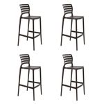 Conjunto-de-4-Cadeiras-Plasticas-Tramontina-Sofia-Alta-Bar-em-Polipropileno-e-Fibra-de-Vidro-Marron
