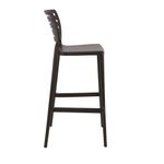 Conjuntode4CadeirasPlasticasTramontinaSofiaAltaBaremPolipropilenoeFibradeVidroMarron