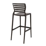 Conjuntode4CadeirasPlasticasTramontinaSofiaAltaBaremPolipropilenoeFibradeVidroMarron