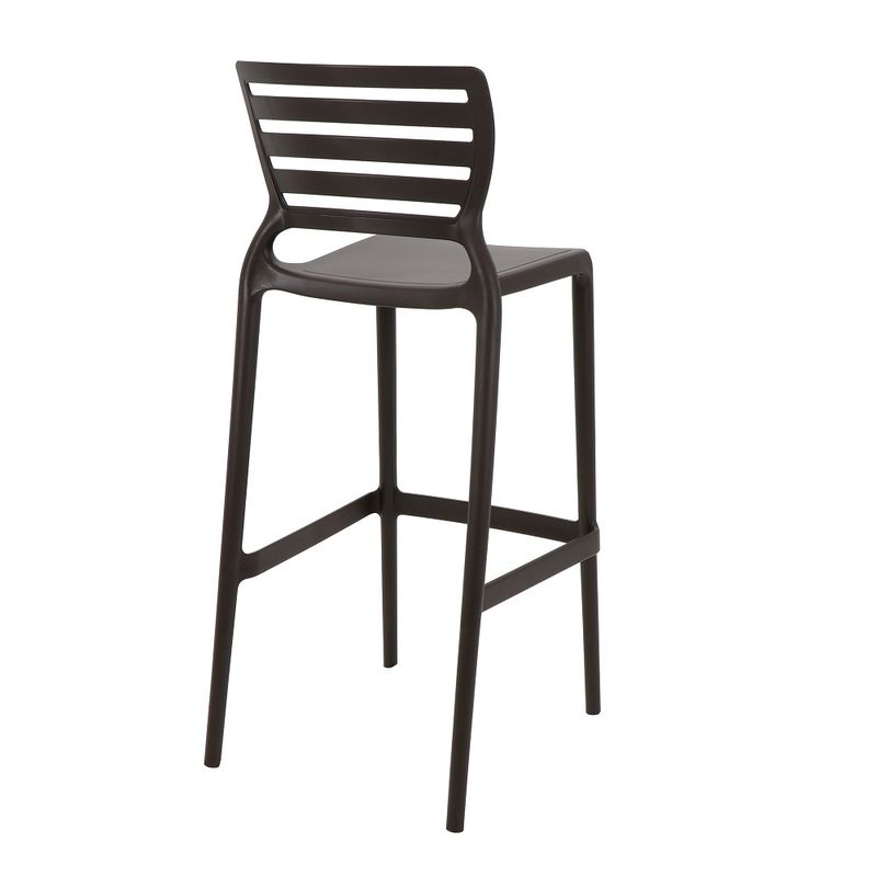 Conjuntode4CadeirasPlasticasTramontinaSofiaAltaBaremPolipropilenoeFibradeVidroMarron