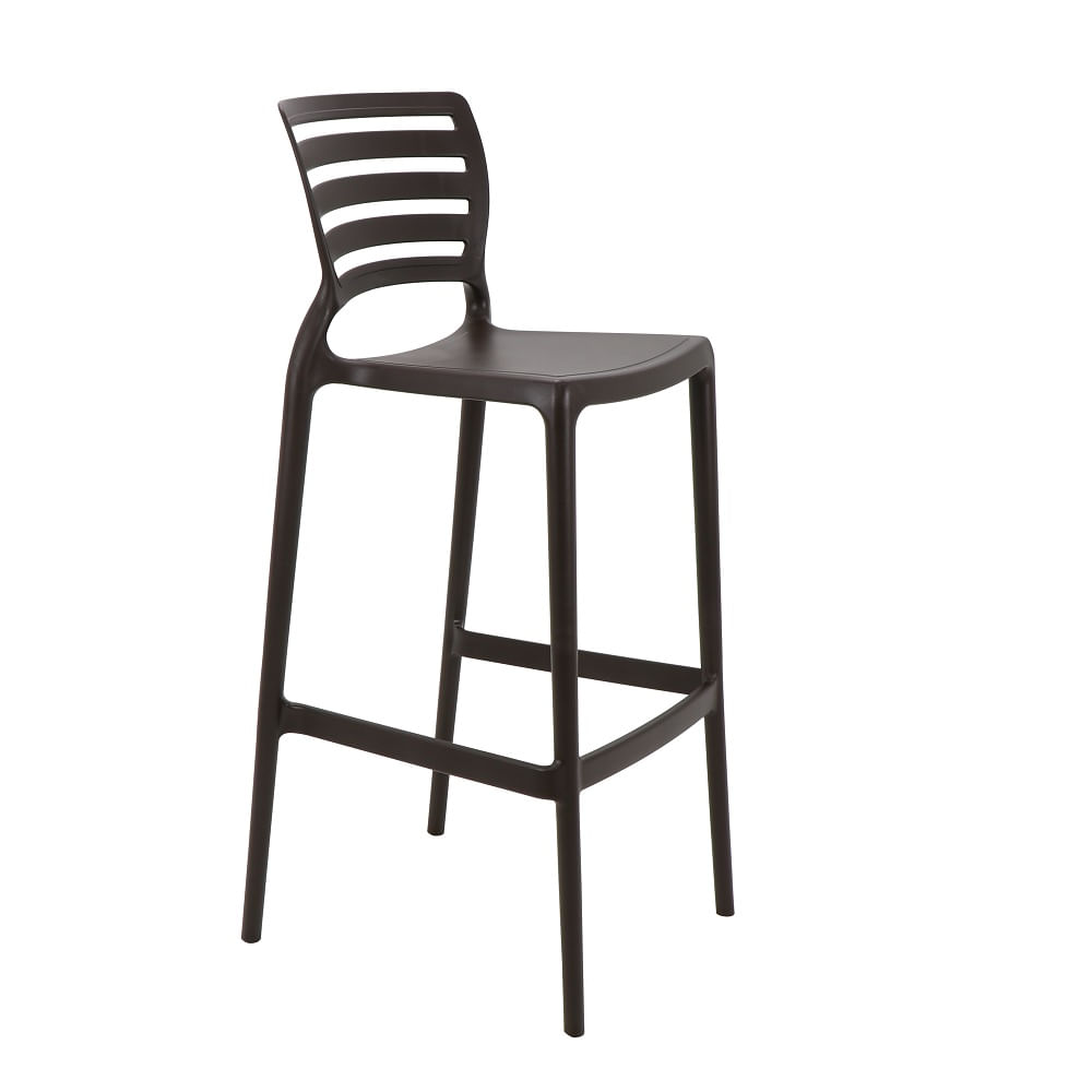 Conjunto-de-4-Cadeiras-Plasticas-Tramontina-Sofia-Alta-Bar-em-Polipropileno-e-Fibra-de-Vidro-Marron