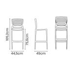 Conjunto-de-4-Cadeiras-Plasticas-Tramontina-Sofia-Alta-Bar-em-Polipropileno-e-Fibra-de-Vidro-Marron