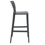 Conjuntode4CadeirasPlasticasTramontinaSofiaAltaBaremPolipropilenoeFibradeVidroGrafite