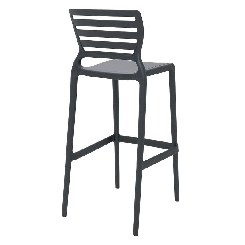 Conjuntode4CadeirasPlasticasTramontinaSofiaAltaBaremPolipropilenoeFibradeVidroGrafite