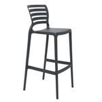 Conjuntode4CadeirasPlasticasTramontinaSofiaAltaBaremPolipropilenoeFibradeVidroGrafite