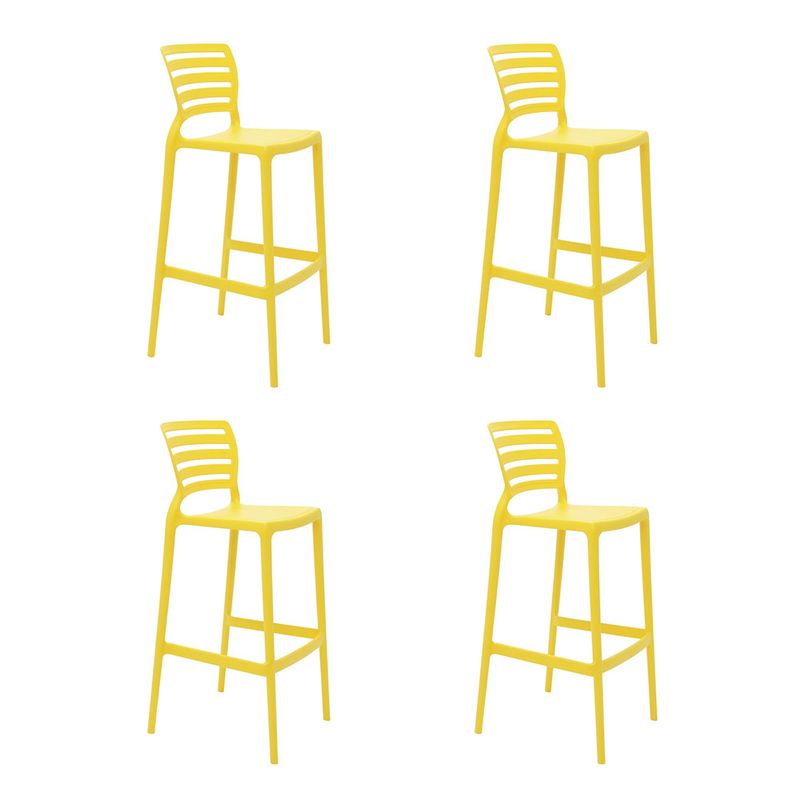 Conjunto-de-4-Cadeiras-Plasticas-Tramontina-Sofia-Alta-Bar-em-Polipropileno-e-Fibra-de-Vidro-Amarelo