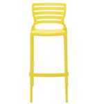 Conjuntode4CadeirasPlasticasTramontinaSofiaAltaBaremPolipropilenoeFibradeVidroAmarelo