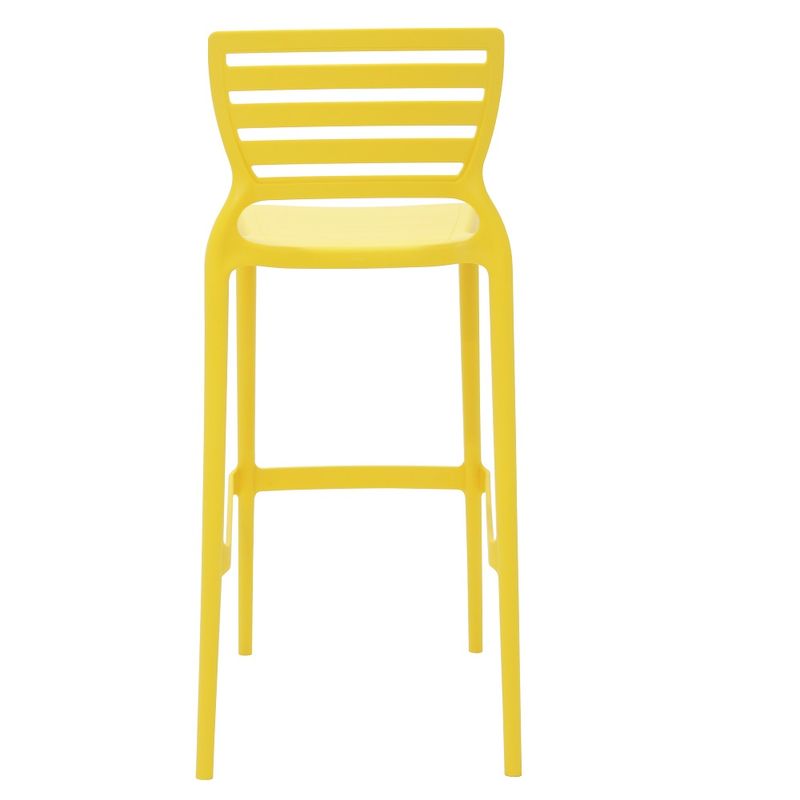 Conjuntode4CadeirasPlasticasTramontinaSofiaAltaResidenciaemPolipropilenoeFibradeVidroAmarelo