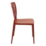 Conjuntode4CadeirasPlasticasTramontinaJoanaemPolipropilenoeFibradeVidroTerracota