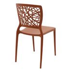 Conjuntode4CadeirasPlasticasTramontinaJoanaemPolipropilenoeFibradeVidroTerracota