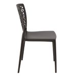 Conjuntode4CadeirasPlasticasTramontinaJoanaemPolipropilenoeFibradeVidroMarron