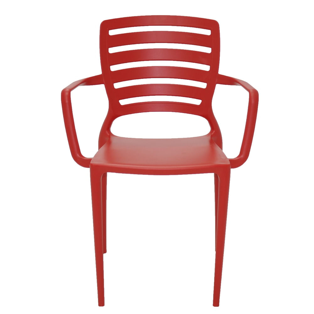 Conjunto-de-4-Cadeiras-Plasticas-Tramontina-Sofia-com-Encosto-Horizontal-e-Bracos-em-Polipropileno-e-Fibra-de-Vidro-Vermelho