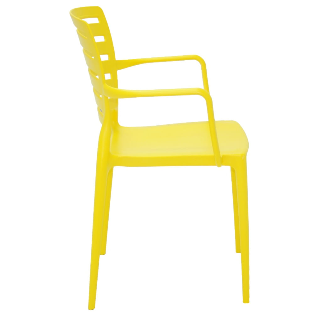 Conjunto-de-4-Cadeiras-Plasticas-Tramontina-Sofia-com-Encosto-Horizontal-e-Bracos-em-Polipropileno-e-Fibra-de-Vidro-Amarelo