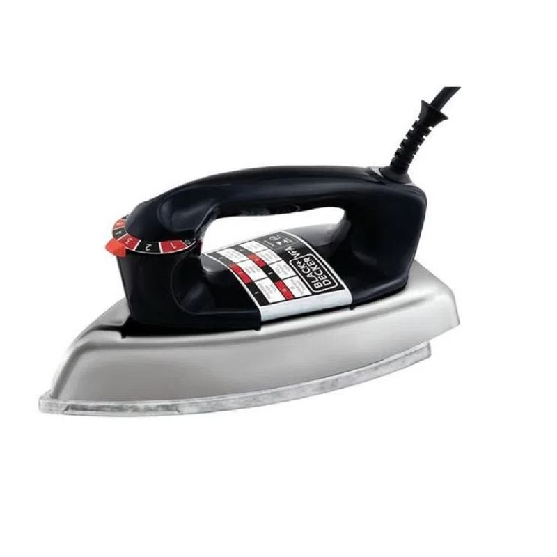Ferro-a-Seco-Black---Decker-Cromado-com-Base-de-Aluminio-e-Seletor-de-Temperatura-VFA1110-–-127-Volts-