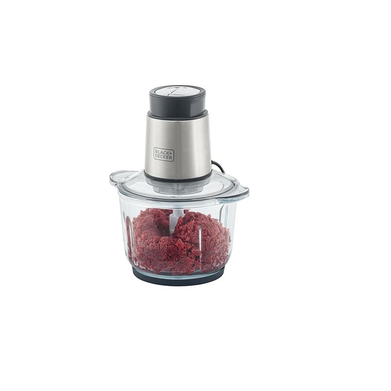 Mini Processador Black + Decker Tigela De Vidro Inox MP300G – 127 Volts ...