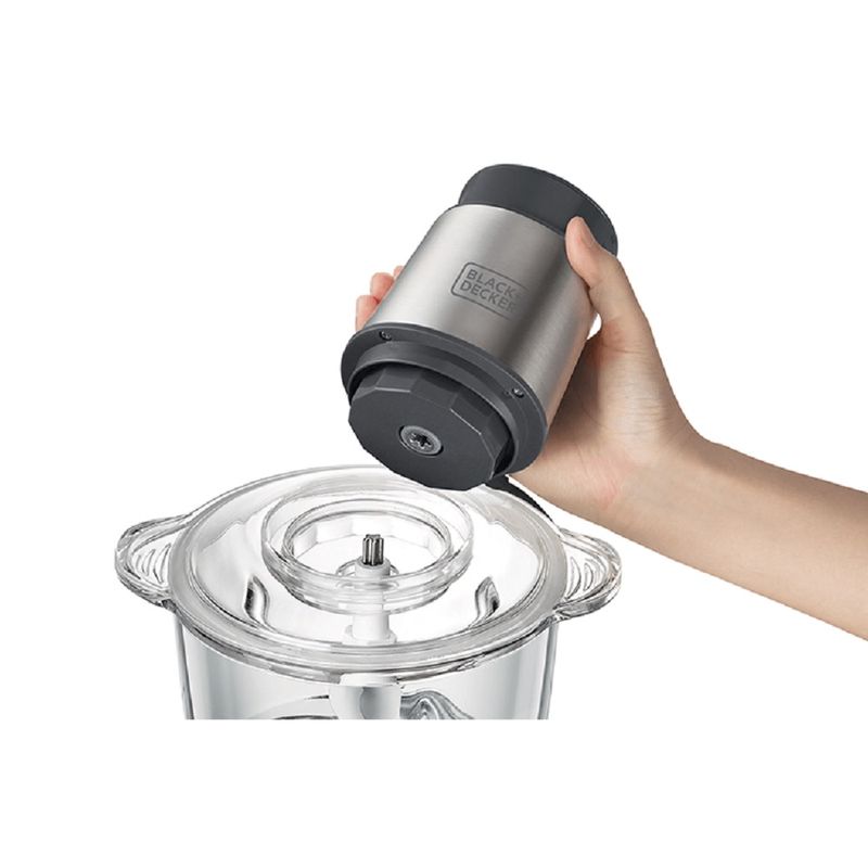 Mini Processador Black + Decker Tigela De Vidro Inox MP300G – 220 Volts ...