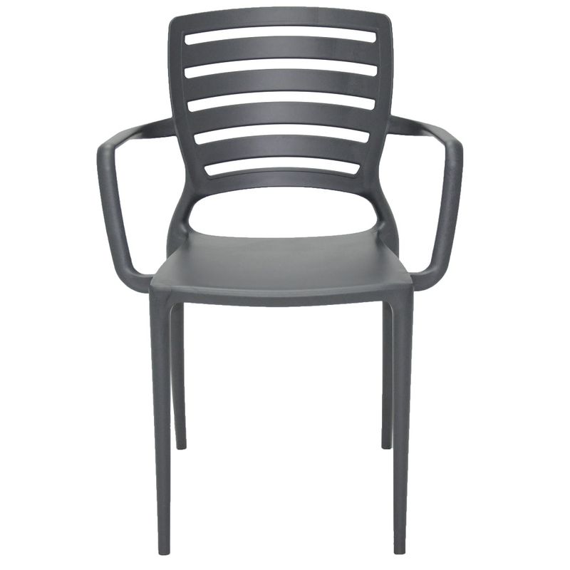 Conjunto-de-4-Cadeiras-Plasticas-Tramontina-Sofia-Encosto-Horizontal-e-Bracos-Polipropileno-e-Fibra-de-Vidro-Grafite