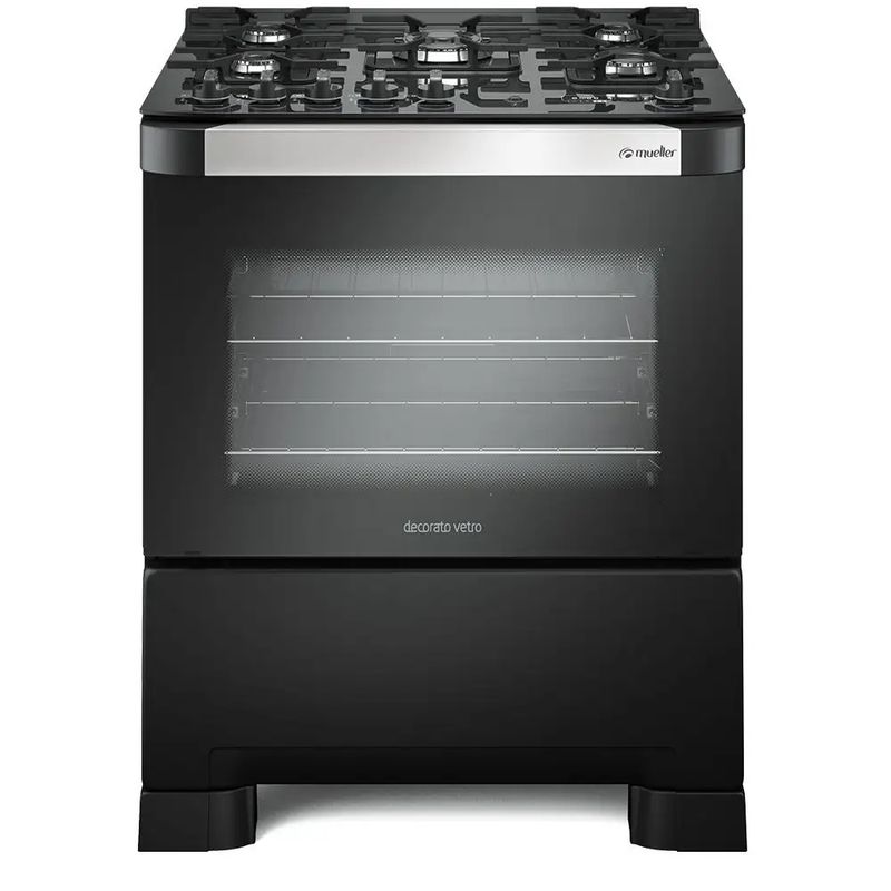 -Fogao-Mueller-5-Bocas-Decorato-Vetro-Preto-Fosco---Bivolt-