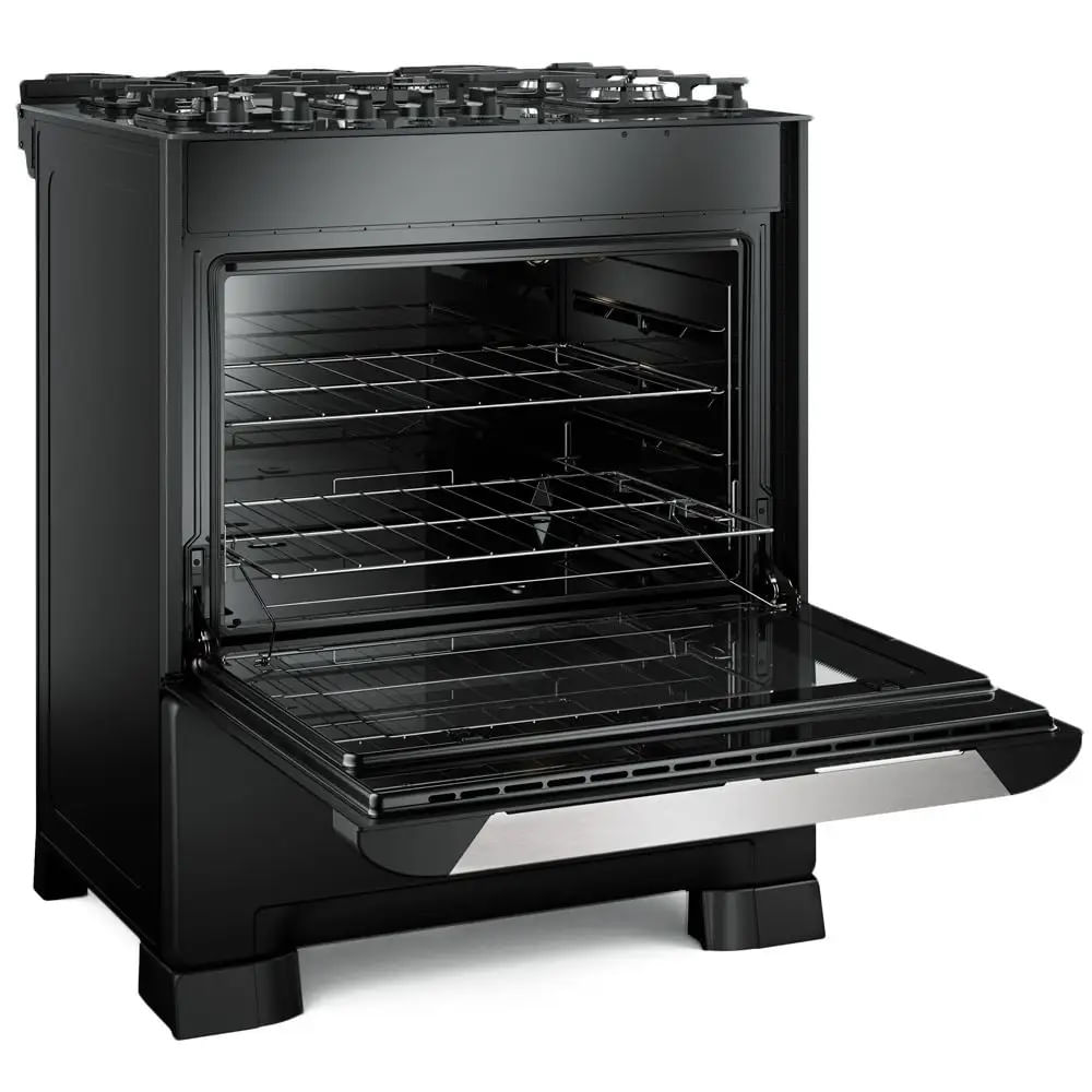 Fogao-Mueller-5-Bocas-Decorato-Vetro-Preto-Fosco---Bivolt