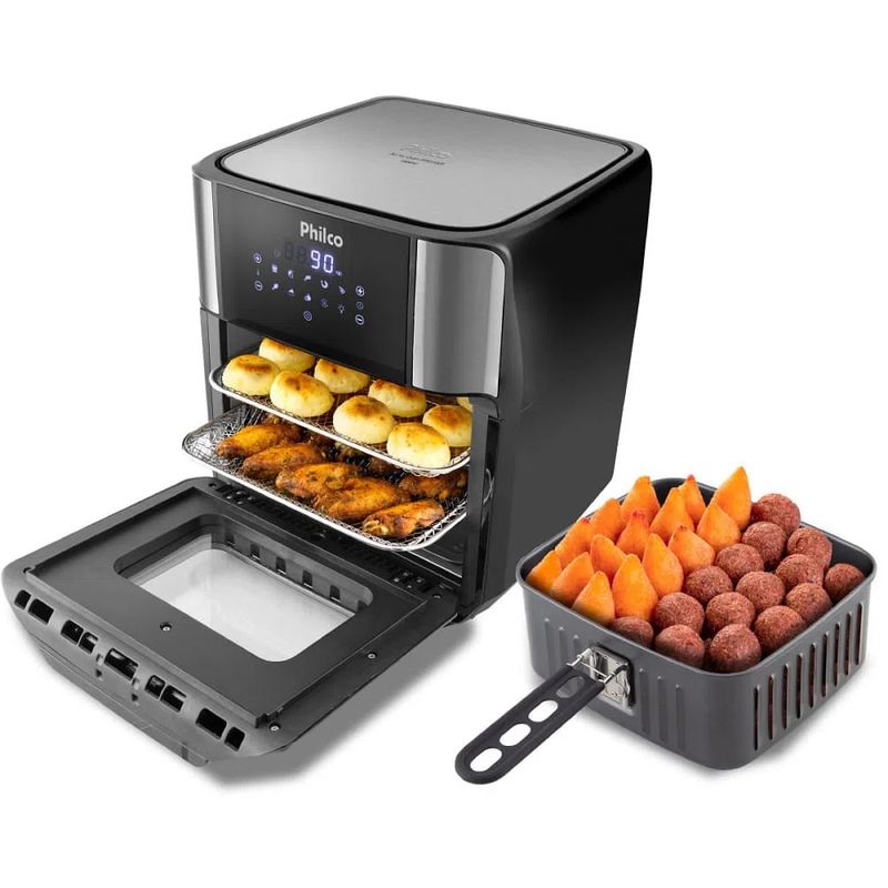 Fritadeira-Air-Fry-Philco-12-Litros-Oven-Preta-PFR2200P-–-127-Volts