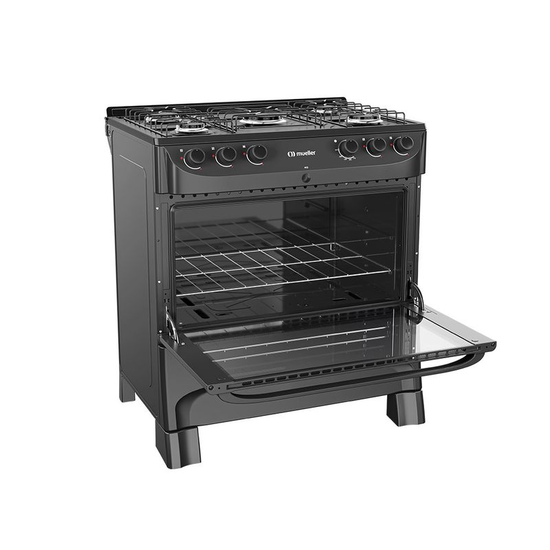 Fogao-Mueller-5-Bocas-Preto-Fosco-MFI5BC---Bivolt-