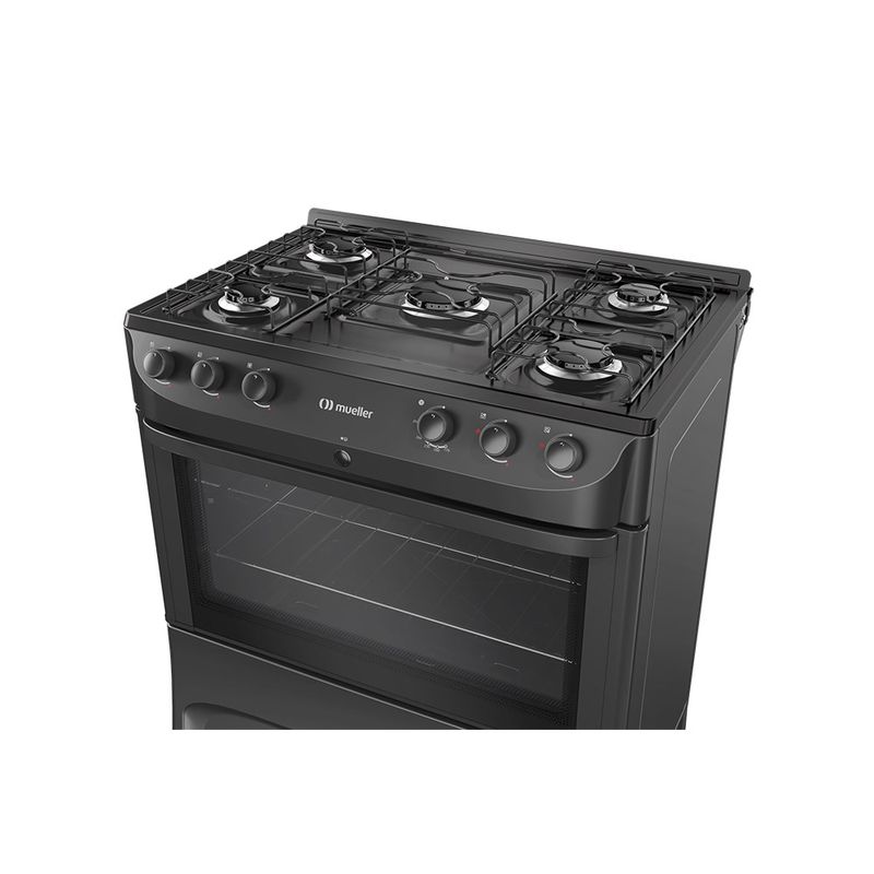 Fogao-Mueller-5-Bocas-Preto-Fosco-MFI5BC---Bivolt-