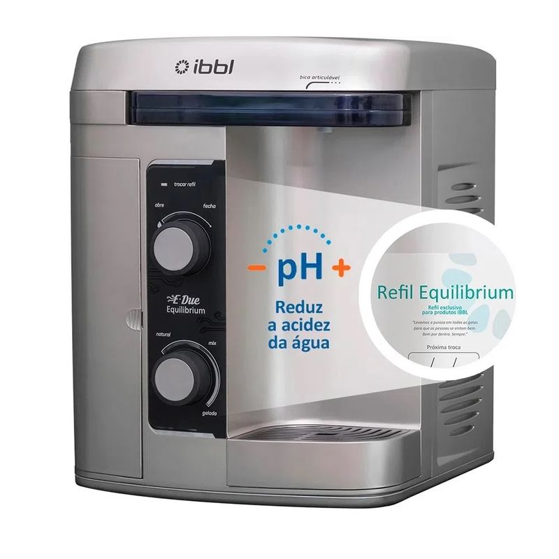 Purificador-de-Agua-IBBL-E-Due-Equilibrium-Prata---Bivolt
