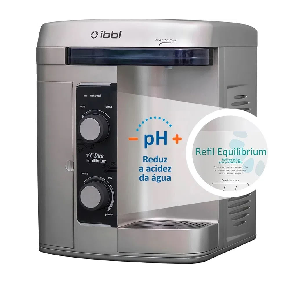 Purificador-de-Agua-IBBL-E-Due-Equilibrium-Prata---Bivolt