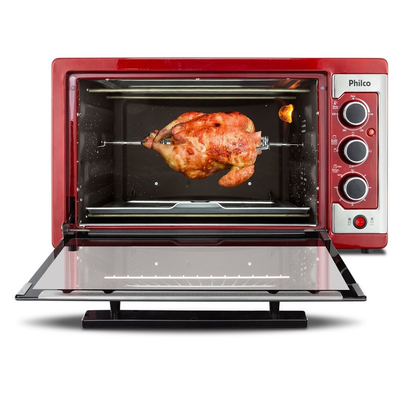 Forno-Eletrico-Philco-46-Litros-Vermelho-PFE46V-–-127-Volts
