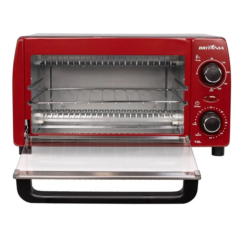 FornoEletricoBritania10LitrosVermelhoBFE10V–220Volts