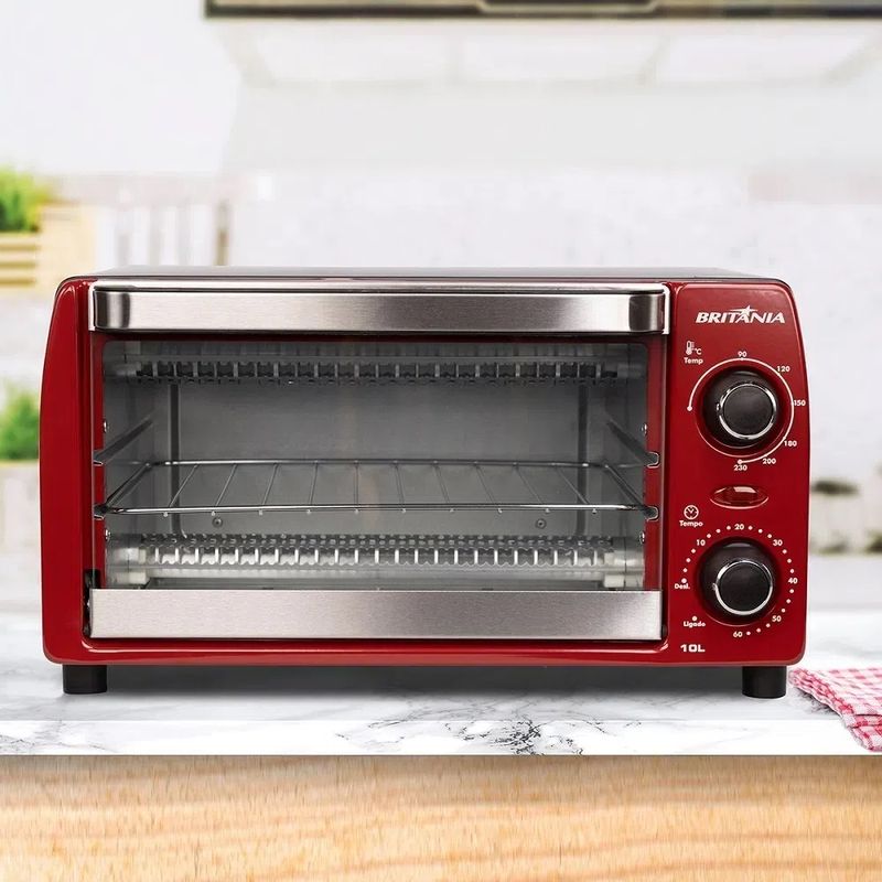Forno-Eletrico-Britania-10-Litros-Vermelho-BFE10V-–-220-Volts