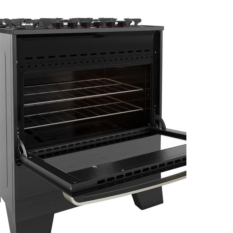 Fogao-Mueller-5-Bocas-Piacere-Vetro-Preto-Fosco-–-Bivolt
